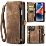 CaseMe Kunstlederen 2-in-1 Portemonnee Bookcase iPhone 14 Plus Bruin
