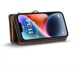 CaseMe Kunstlederen 2-in-1 Portemonnee Bookcase iPhone 14 Plus Bruin - 4