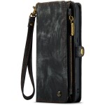 CaseMe Kunstleren 2-in-1 Portemonnee Bookcase iPhone 14 Pro Max Zwart - 1