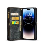CaseMe Kunstleren 2-in-1 Portemonnee Bookcase iPhone 14 Pro Max Zwart - 3