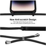 Guardify Color Backcover met Koord iPhone 14 Pro Max Zwart - 2