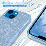 Guardify Glitter Hardcase iPhone 14 Blauw - 1