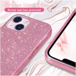 Guardify Glitter Hardcase iPhone 14 Plus Roze - 1