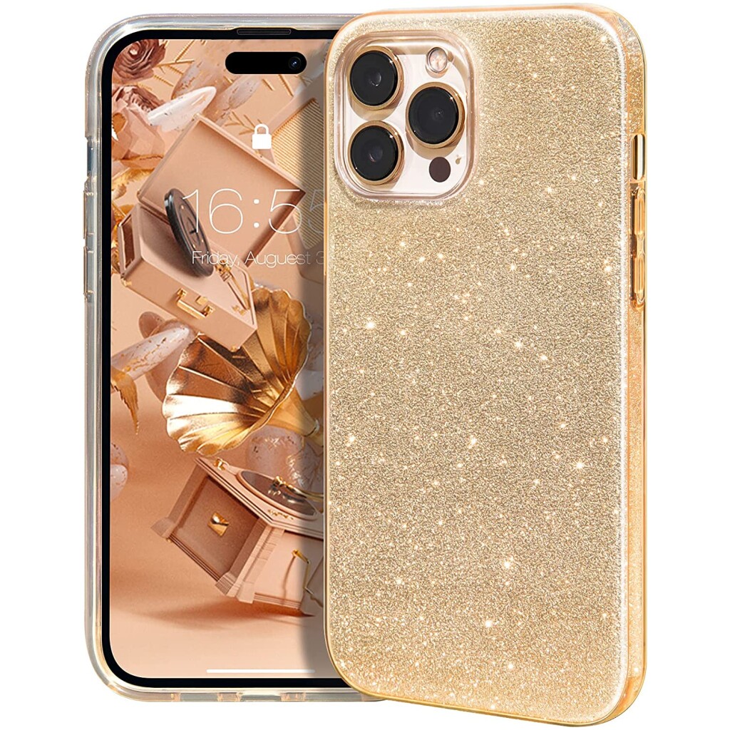 Guardify Glitter Hardcase iPhone 14 Pro Goud