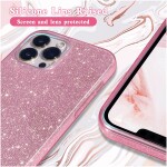 Guardify Glitter Hardcase iPhone 14 Pro Max Roze - 1