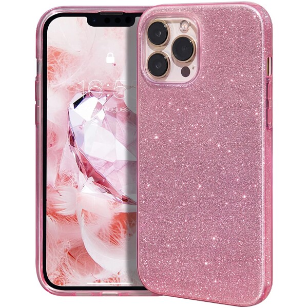 Guardify Glitter Hardcase iPhone 14 Pro Max Roze