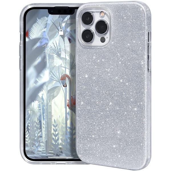 Guardify Glitter Hardcase iPhone 14 Pro Max Zilver