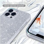 Guardify Glitter Hardcase iPhone 14 Pro Zilver - 1