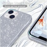 Guardify Glitter Hardcase iPhone 14 Zilver - 1