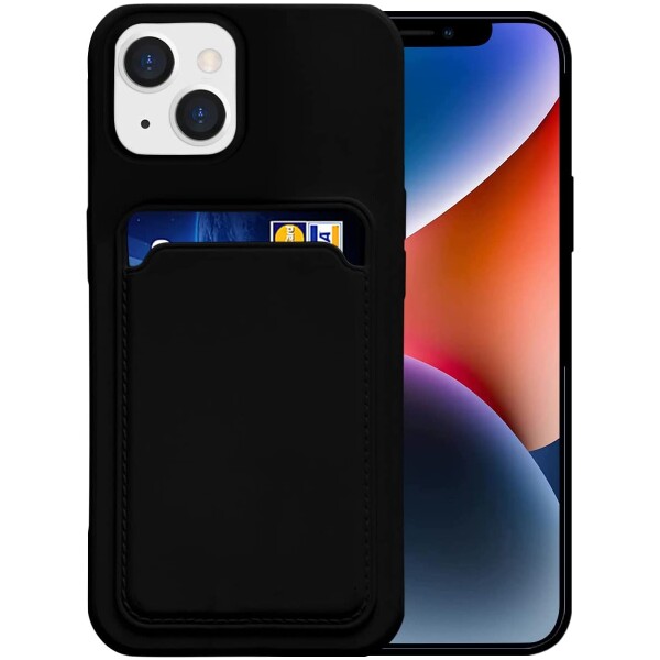 Guardify Softcase Backcover Pashouder iPhone 14 Zwart