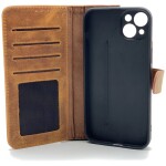 Omnium Lederen Bookcase iPhone 14 Bruin - 2