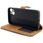 Omnium Lederen Bookcase iPhone 14 Bruin - 3