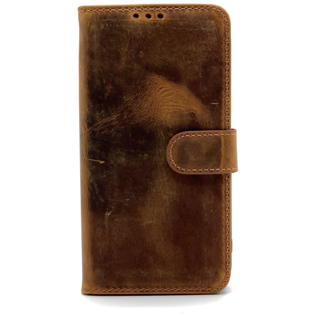 Omnium Lederen Bookcase iPhone 14 Plus Bruin