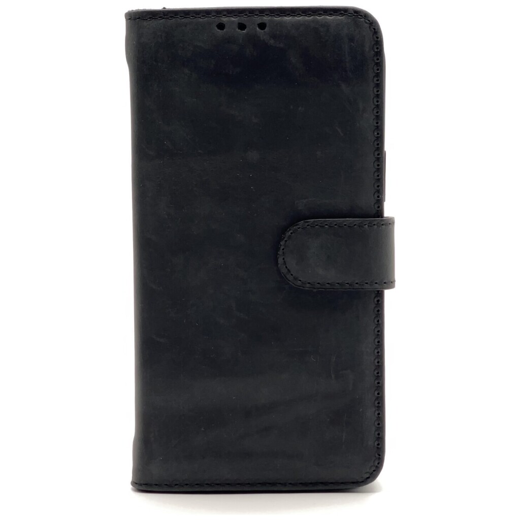 Omnium Lederen Bookcase iPhone 14 Plus Zwart