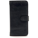 Omnium Lederen Bookcase iPhone 14 Zwart