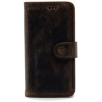 Omnium Echt Lederen Bookcase iPhone 13 Donkerbruin