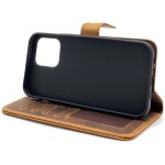 Omnium Echt Lederen Bookcase iPhone 13 Pro Max Bruin - 3