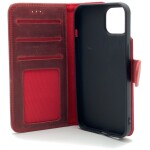 Omnium Echt Lederen Bookcase iPhone 13 Rood - 3