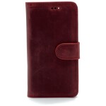 Omnium Echt Lederen Bookcase iPhone 13 Rood