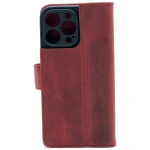 Omnium Echt Lederen Bookcase iPhone 14 Pro Rood - 1