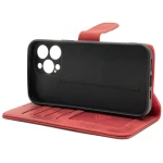 Omnium Echt Lederen Bookcase iPhone 14 Pro Rood - 3