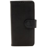 Omnium Echt Lederen Bookcase iPhone 14 Pro Zwart