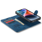 CaseMe 2-in-1 Magnetic Bookcase Magnetisch Uitneembaar Hoesje iPhone 13 Pro Max Donkerblauw