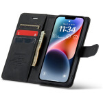 CaseMe 2-in-1 Magnetic Bookcase Magnetisch Uitneembaar Hoesje iPhone 13 Pro Max Zwart - 4