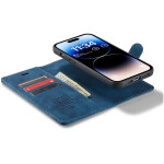 CaseMe 2-in-1 Magnetic Bookcase Magnetisch Uitneembaar Hoesje iPhone 14 Pro Donkerblauw