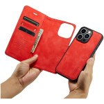 CaseMe 2-in-1 Magnetic Bookcase Magnetisch Uitneembaar Hoesje iPhone 14 Pro Rood - 1