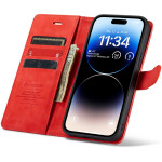 CaseMe 2-in-1 Magnetic Bookcase Magnetisch Uitneembaar Hoesje iPhone 14 Pro Rood - 4