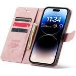 CaseMe 2-in-1 Magnetic Bookcase Magnetisch Uitneembaar Hoesje iPhone 14 Pro Roze - 4