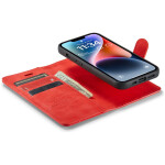 CaseMe 2-in-1 Magnetic Bookcase Magnetic Uitneembaar Hoesje iPhone 14 Rood