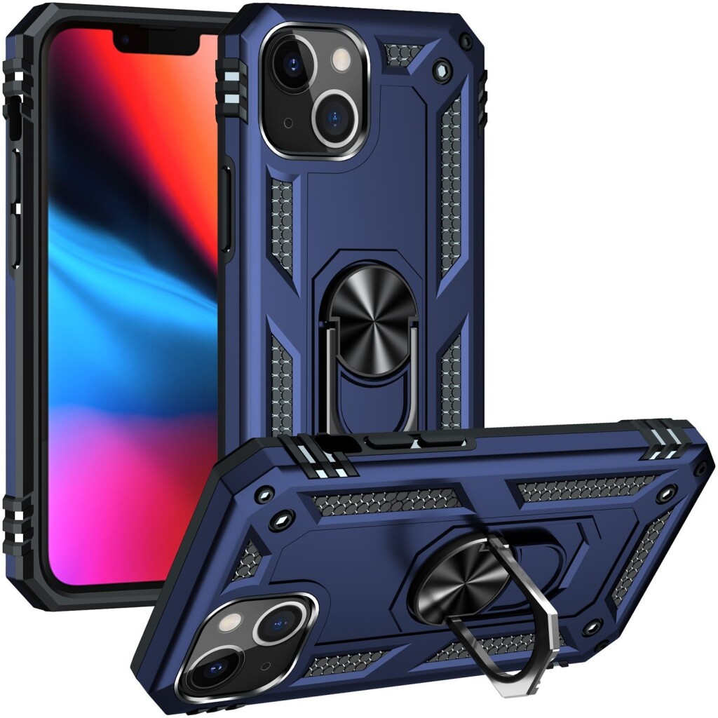 Guardify Armor Ring Hardcase iPhone 13 Blauw