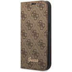 GUESS 4G Monogram Folio Bookcase iPhone 14 Pro Max Bruin