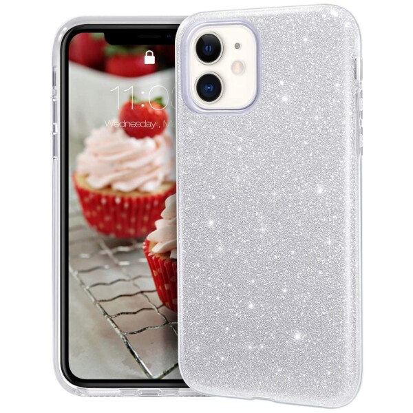 Guardify Glitter Hardcase iPhone 11 Zilver