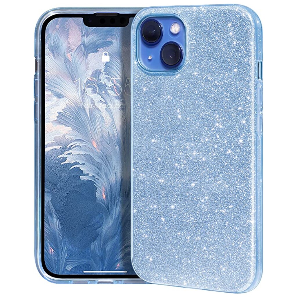Guardify Glitter Hardcase iPhone 12 Mini Blauw