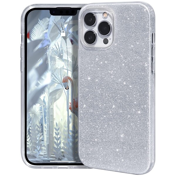 Guardify Glitter Hardcase iPhone 12 Pro Max Zilver