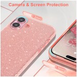 Guardify Glitter Hardcase iPhone 16 Plus Roze - 1