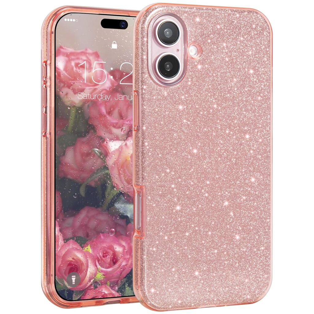 Guardify Glitter Hardcase iPhone 16 Roze