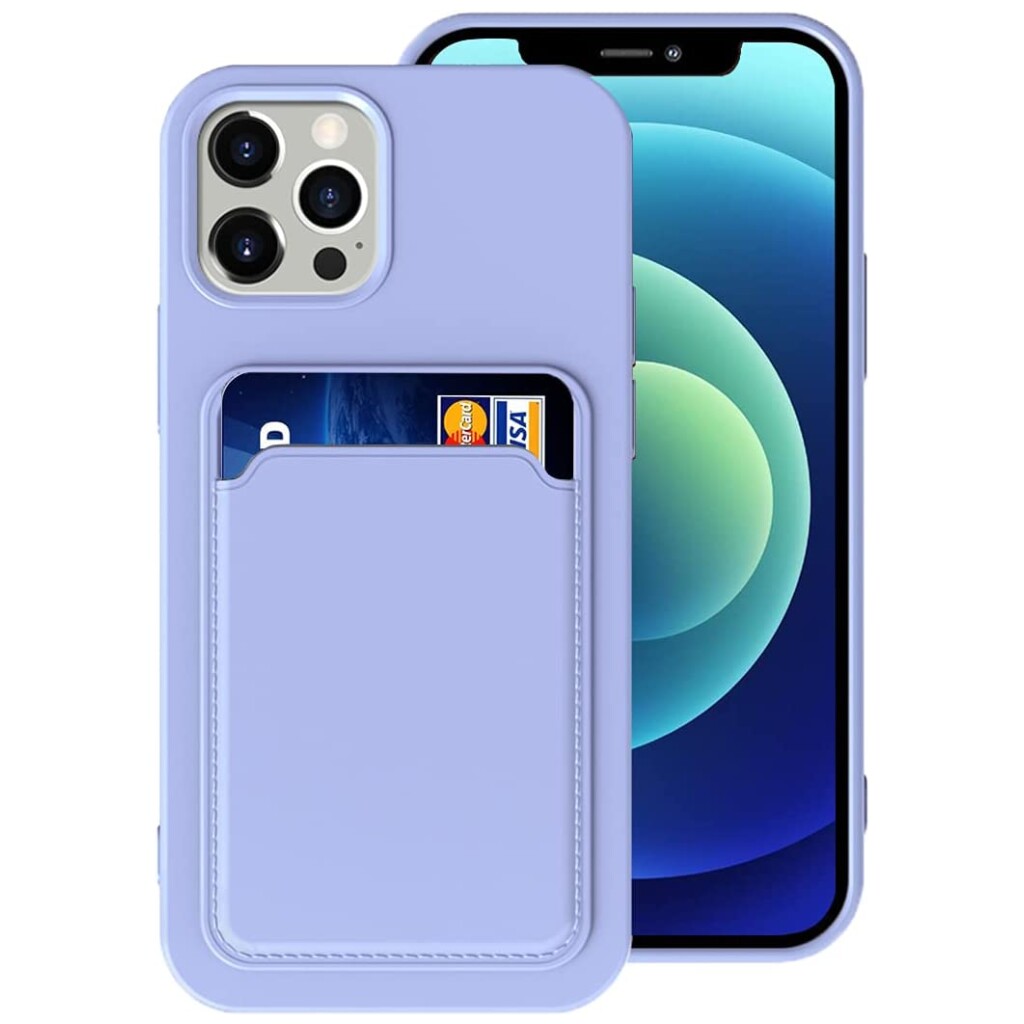 Guardify Softcase Backcover Pashouder iPhone 12 / iPhone 12 Pro Paars