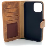 Omnium Echt Lederen Bookcase iPhone 12 Pro Bruin - 2