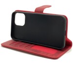 Omnium Echt Lederen Bookcase iPhone 12 Pro Max Rood - 3