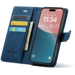 CaseMe 2-in-1 Magnetic Bookcase Magnetisch Uitneembaar Hoesje iPhone 16 Donkerblauw - 4