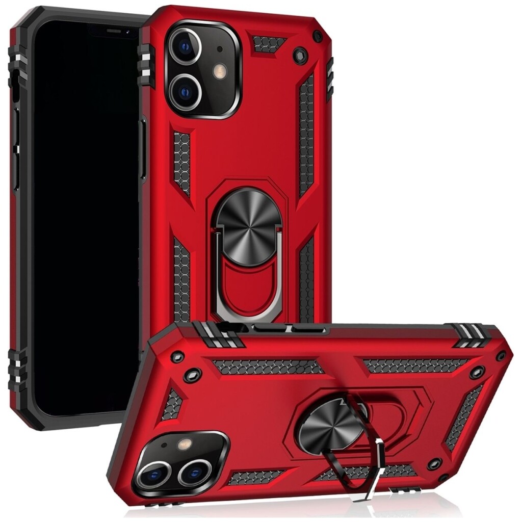 Guardify Armor Ring Hardcase iPhone 12 Mini Rood