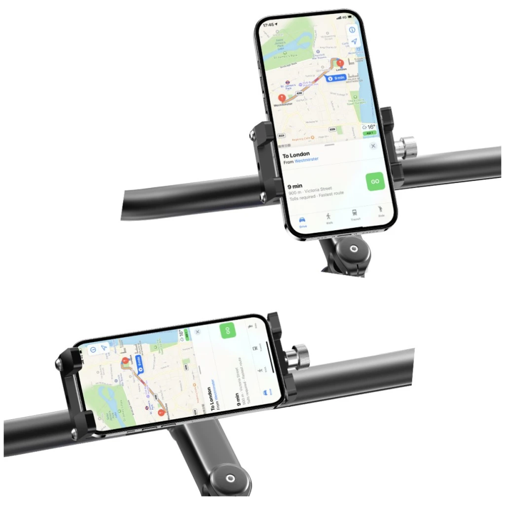 Rixus Aluminium Telefoonhouder voor op Fiets