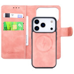 CaseMe 2-in-1 Magnetic Bookcase Magnetic Uitneembaar Hoesje iPhone 17 Pro Max Roze