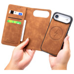 CaseMe 2-in-1 Magnetic Bookcase Uitneembaar Hoesje iPhone Air Bruin - 1