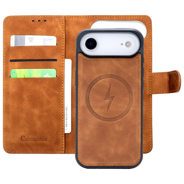 CaseMe 2-in-1 Magnetic Bookcase Uitneembaar Hoesje iPhone Air Bruin