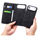 CaseMe 2-in-1 Magnetic Bookcase Uitneembaar Hoesje iPhone Air Zwart - 2